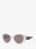 Miu Miu MU 03WS Women's Irregular Sunglasses, White/Grey