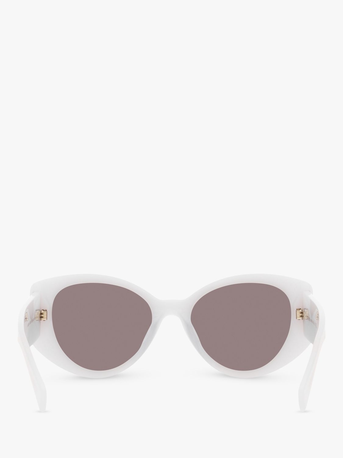 Miu Miu MU 03WS Women's Irregular Sunglasses, White/Grey at John Lewis ...