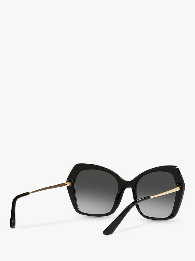 Dolce & Gabbana DG4399 Women's Butterfly Sunglasses, Black/Grey Gradient
