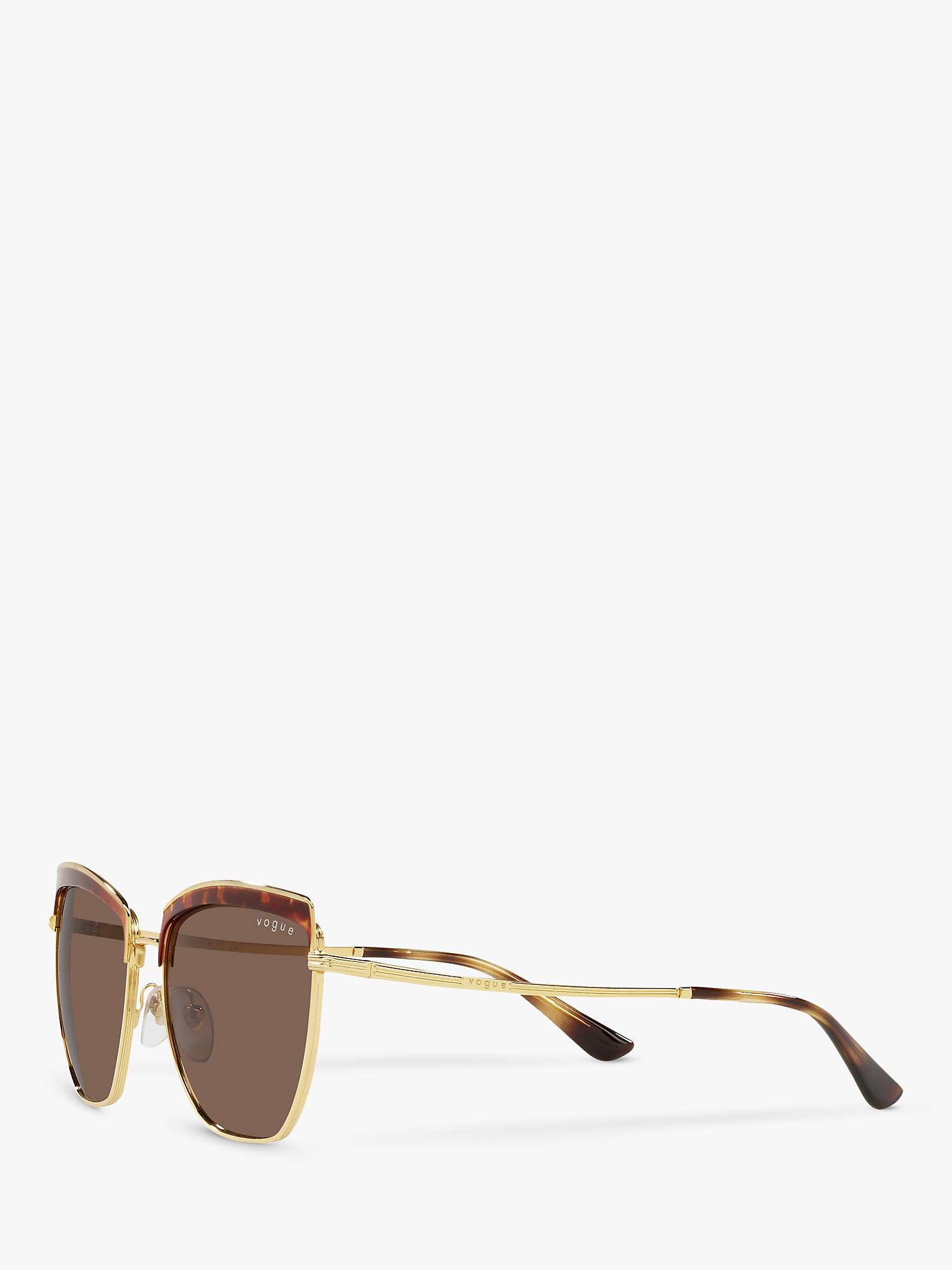 Buy Vogue VO4234S Women's Irregular Sunglasses, Gold/Brown Online at johnlewis.com