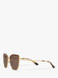 Vogue VO4234S Women's Irregular Sunglasses, Gold/Brown