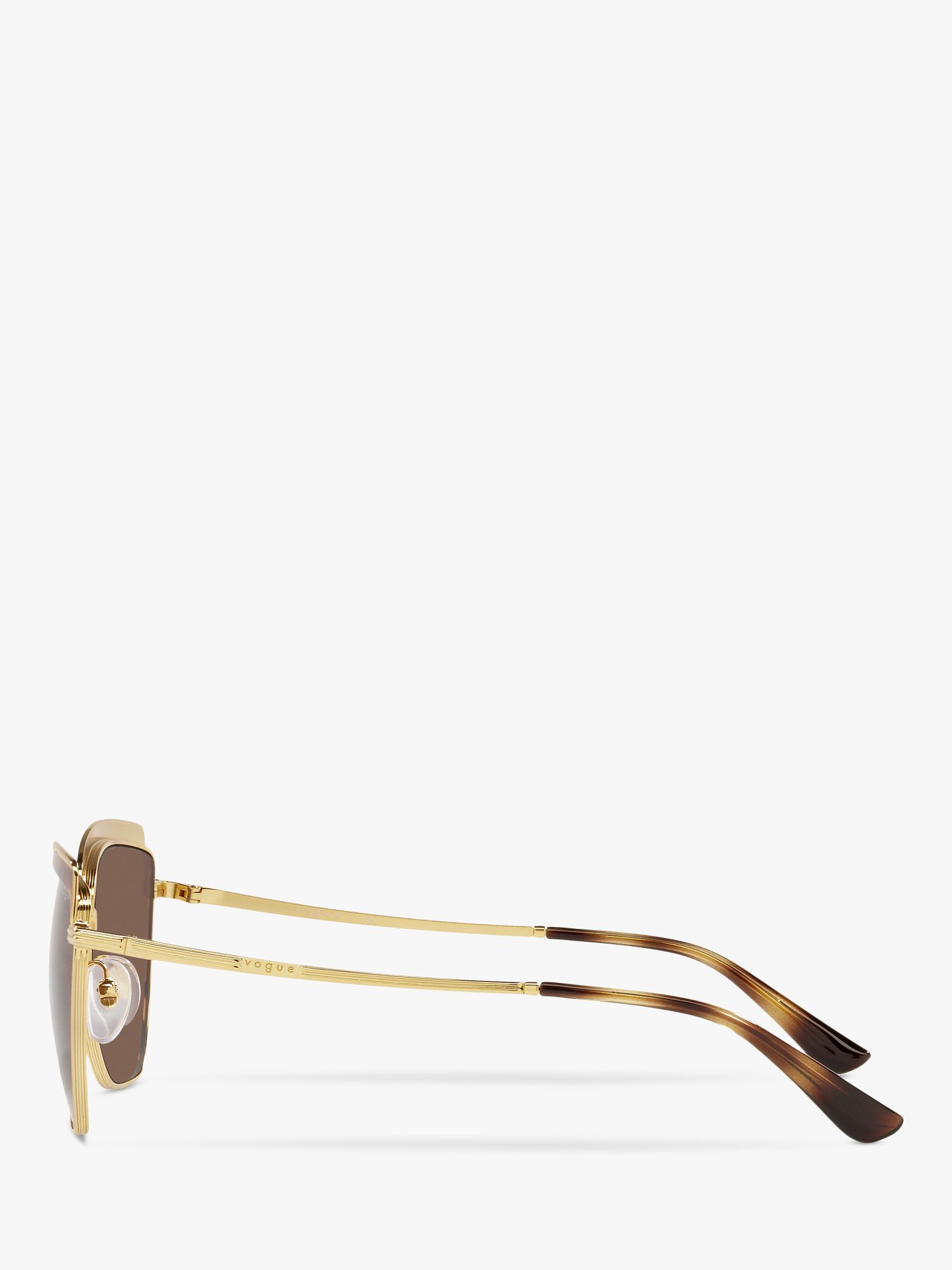 Vogue VO4234S Women's Irregular Sunglasses, Gold/Brown
