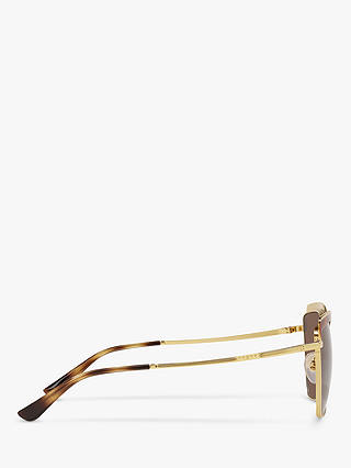 Vogue VO4234S Women's Irregular Sunglasses, Gold/Brown