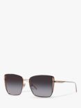 BVLGARI BV6176 Women's Square Sunglasses, Pink Gold/Black