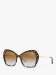 Dolce & Gabbana DG4399 Women's Butterfly Sunglasses, Tortoise/Brown Gradient