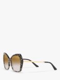 Dolce & Gabbana DG4399 Women's Butterfly Sunglasses, Tortoise/Brown Gradient