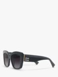 Miu Miu MU 04WS Women's Square Sunglasses, Shiny Grey/Blue Gradient