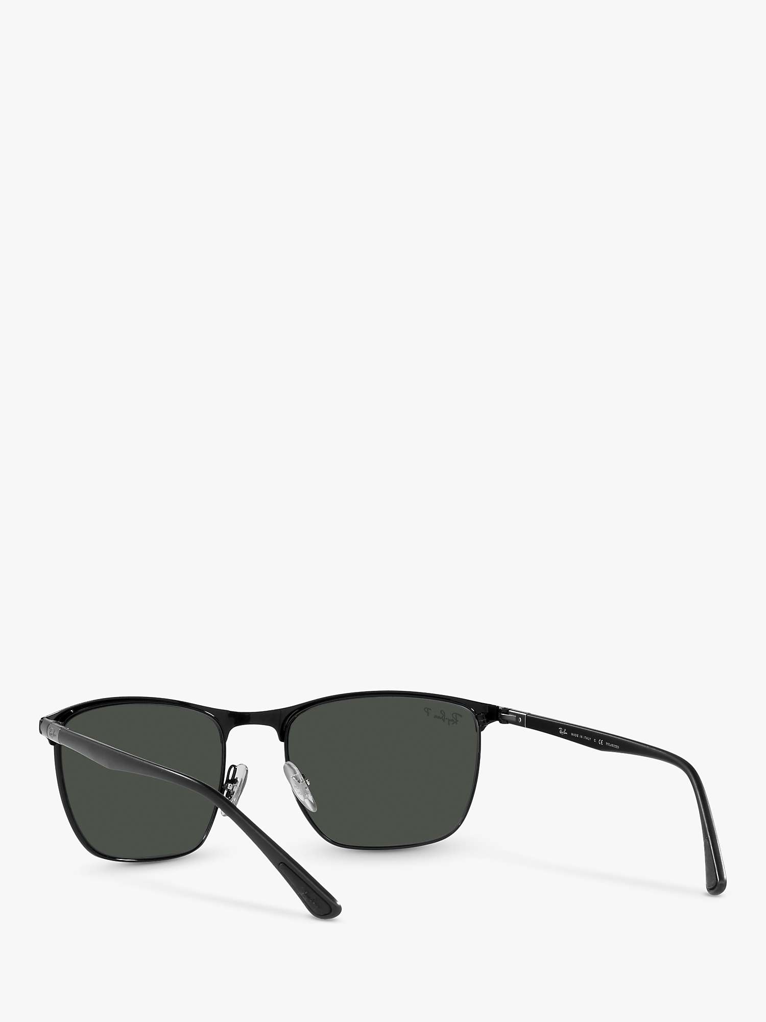 Buy Ray-Ban RB3594 Unisex Polarised Sunglasses, Matte Black On Black Online at johnlewis.com