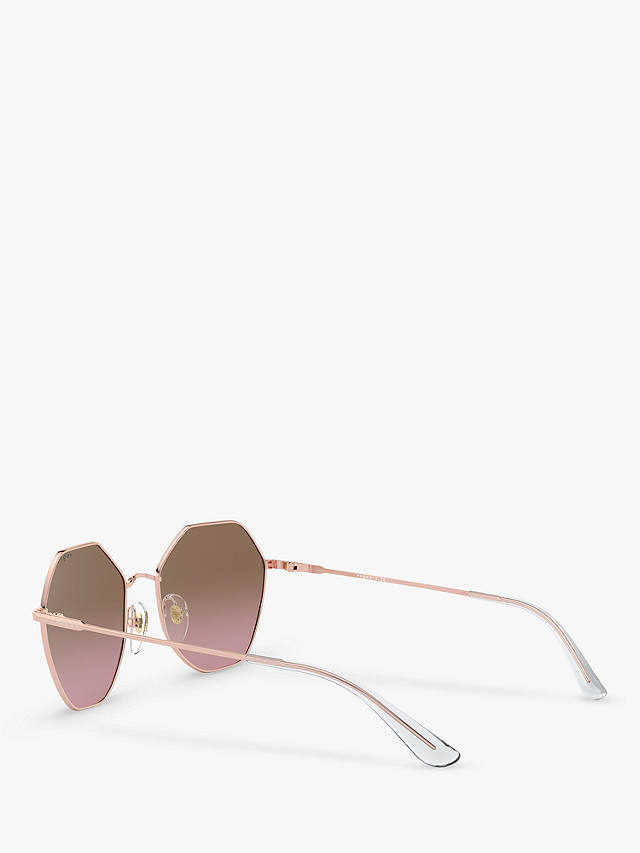 Vogue VO4180S Women's Irregular Sunglasses, Rose Gold/Pink Gradient