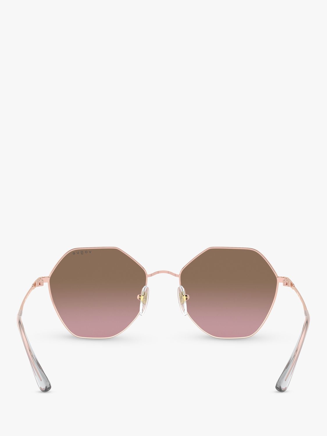 Vogue VO4180S Women's Irregular Sunglasses, Rose Gold/Pink Gradient