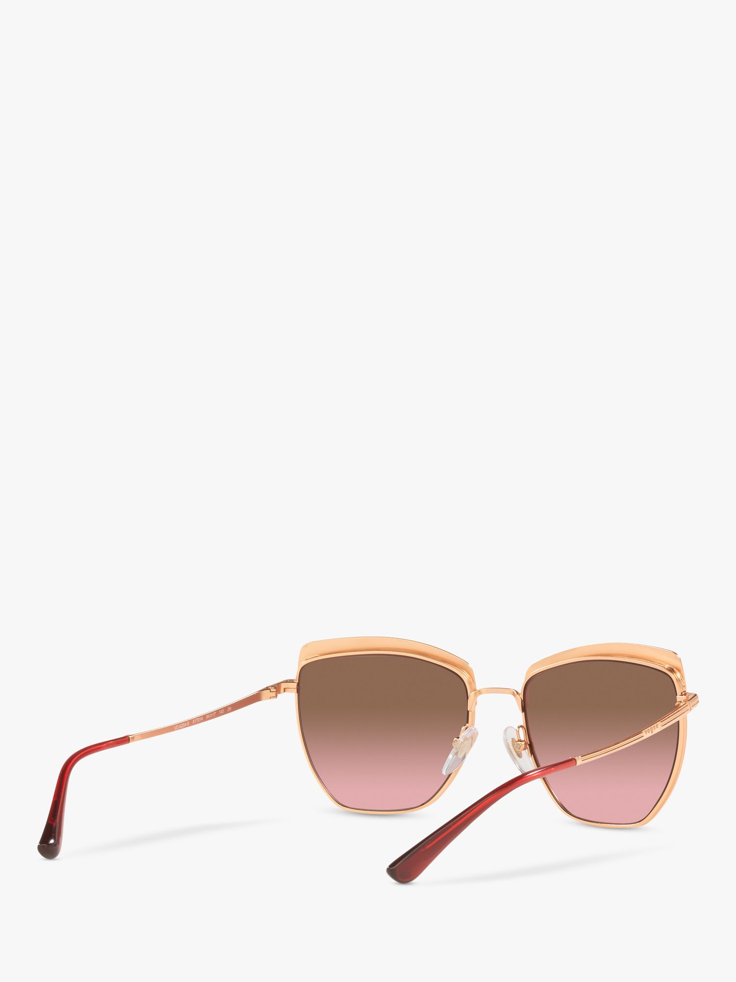 Buy Vogue VO4234S Women's Irregular Sunglasses, Rose Gold/Pink Gradient Online at johnlewis.com
