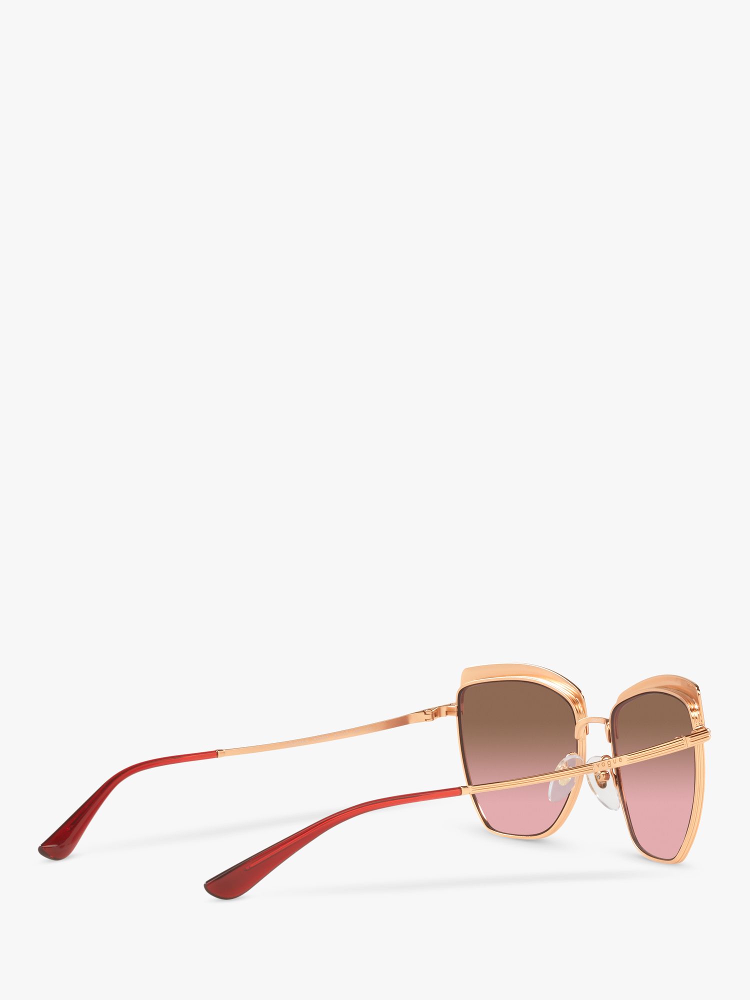 Buy Vogue VO4234S Women's Irregular Sunglasses, Rose Gold/Pink Gradient Online at johnlewis.com
