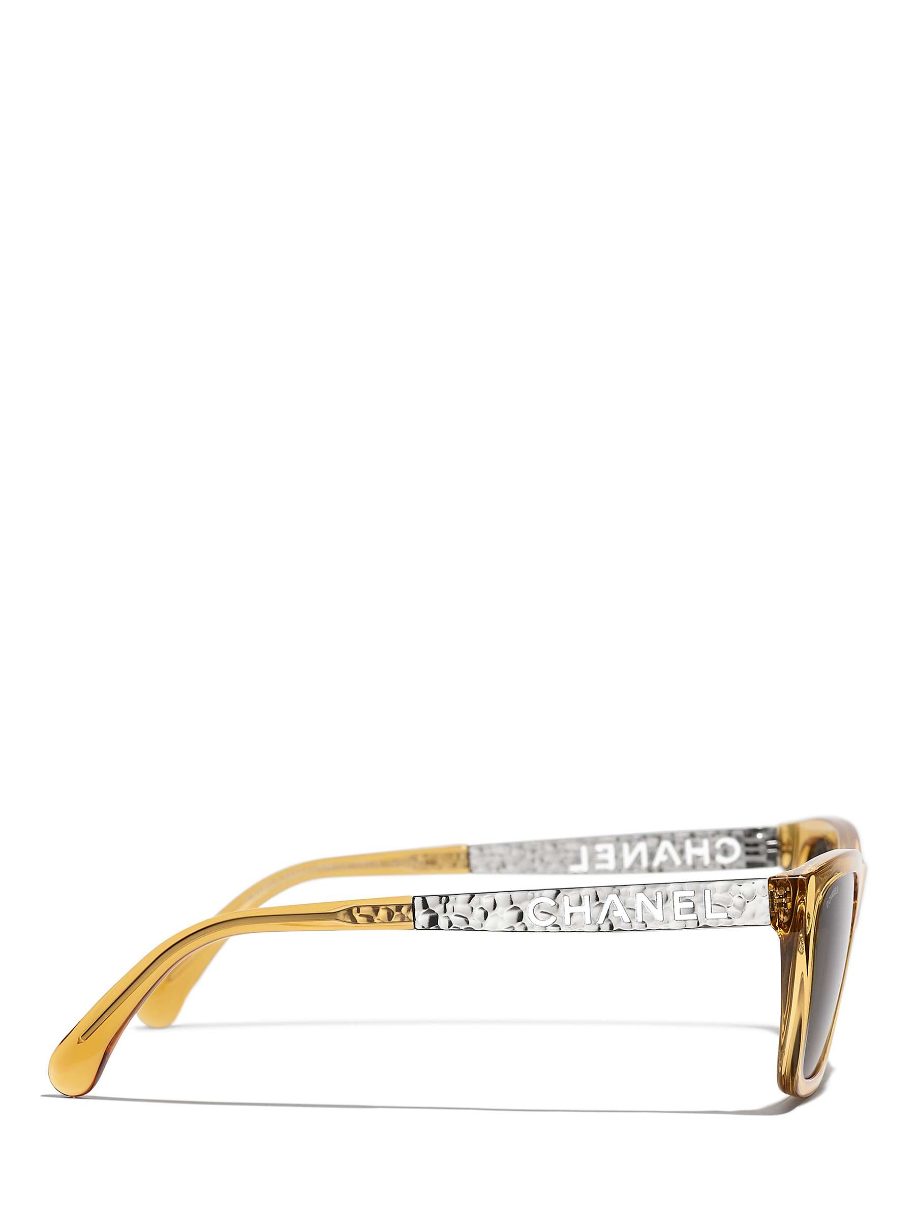 Buy CHANEL Rectangular Sunglasses CH5442 Pink/Brown Gradient Online at johnlewis.com