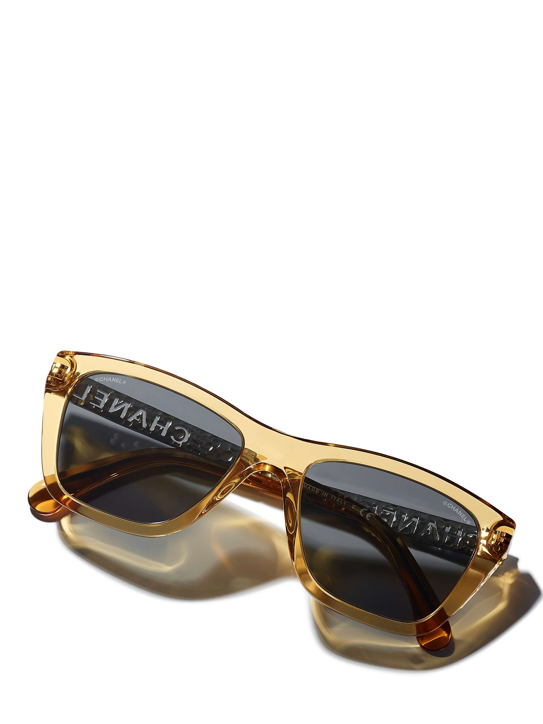 Buy CHANEL Rectangular Sunglasses CH5442 Pink/Brown Gradient Online at johnlewis.com