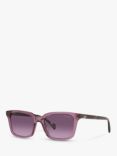 Ralph RA5287 Women's Pillow Shape Sunglasses, Shiny Violet
