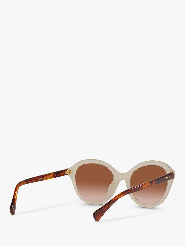 Ralph RA5286U Women's Cat's Eye Sunglasses, Shiny Opal Cream