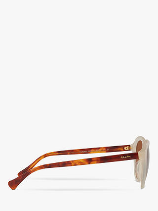 Ralph RA5286U Women's Cat's Eye Sunglasses, Shiny Opal Cream