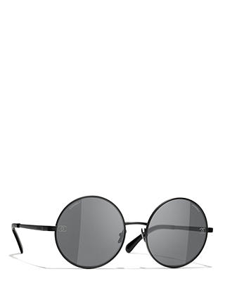 CHANEL Round Sunglasses CH4268 Matte Black/Grey