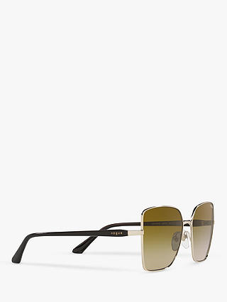 Vogue VO4199S Women's Butterfly Sunglasses, Pale Gold/Brown Gradient