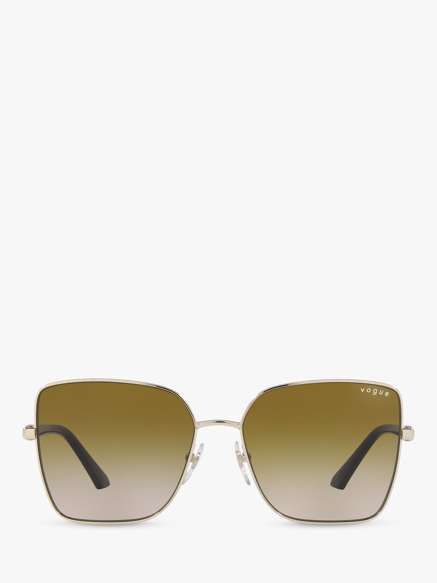 Vogue VO4199S Women's Butterfly Sunglasses, Pale Gold/Brown Gradient