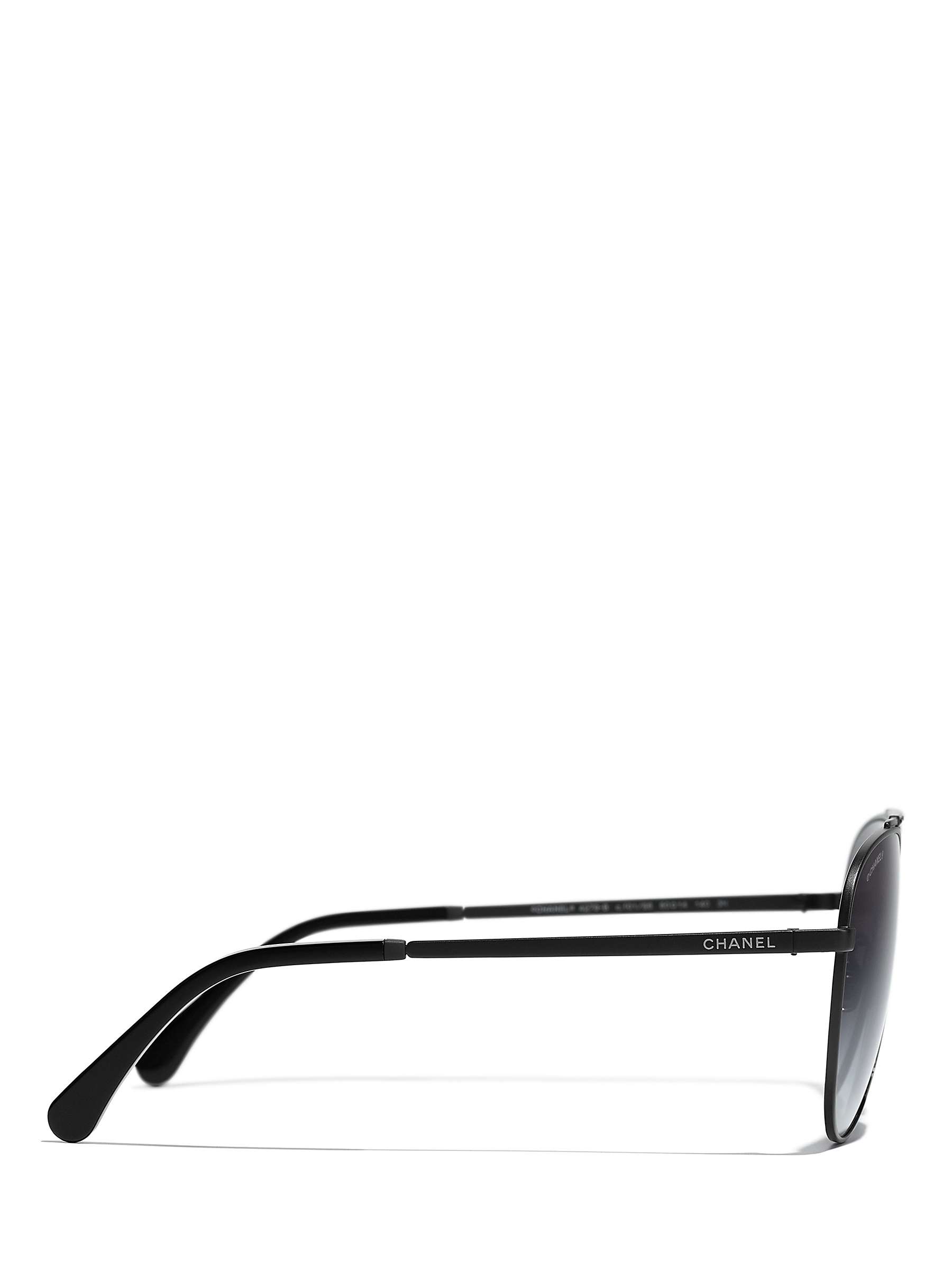 Buy CHANEL Pilot Sunglasses CH4279B Matte Black/Blue Gradient Online at johnlewis.com