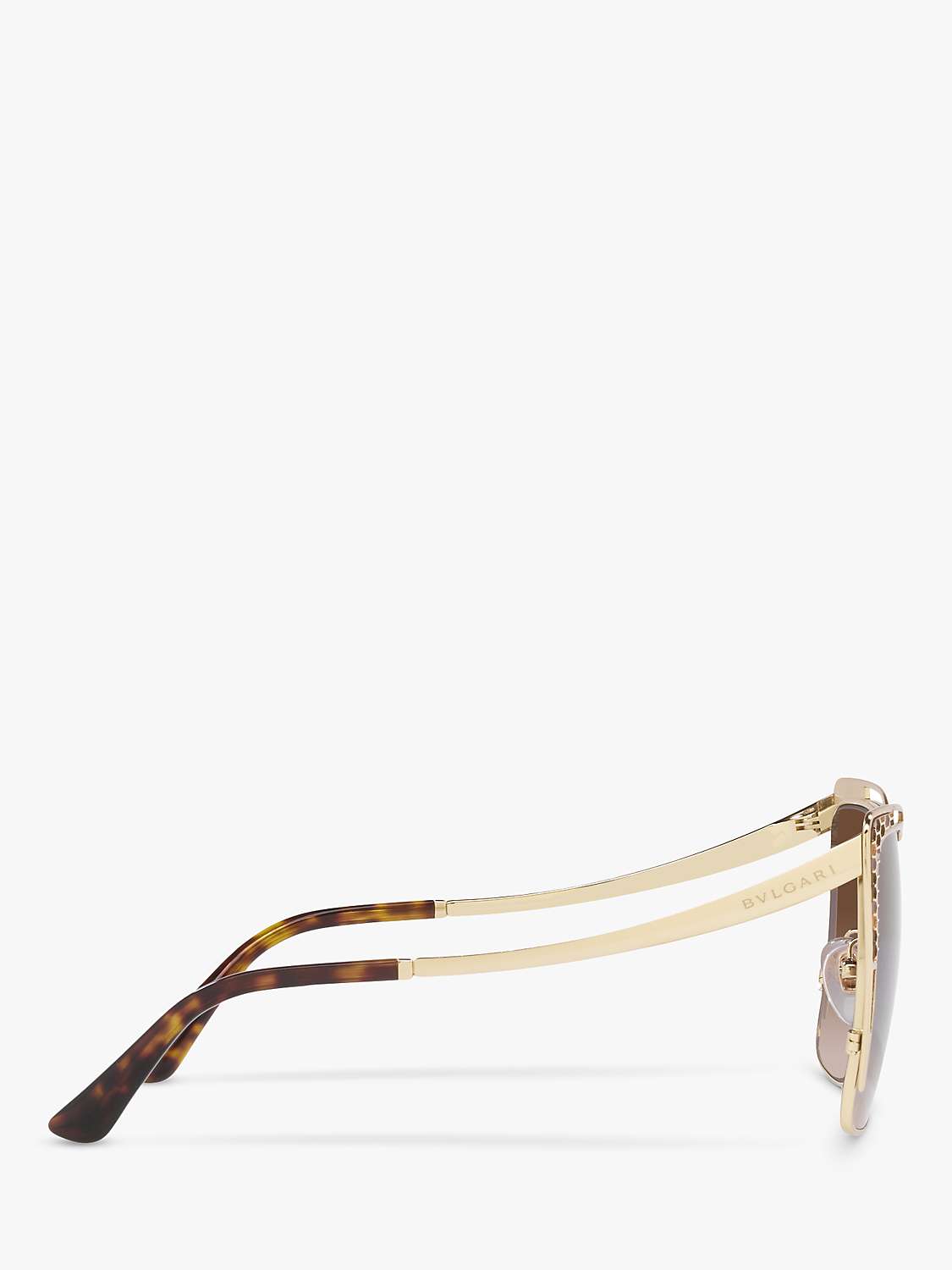 Buy BVLGARI BV6179 Women's Butterfly Sunglasses, Gold/Brown Gradient Online at johnlewis.com