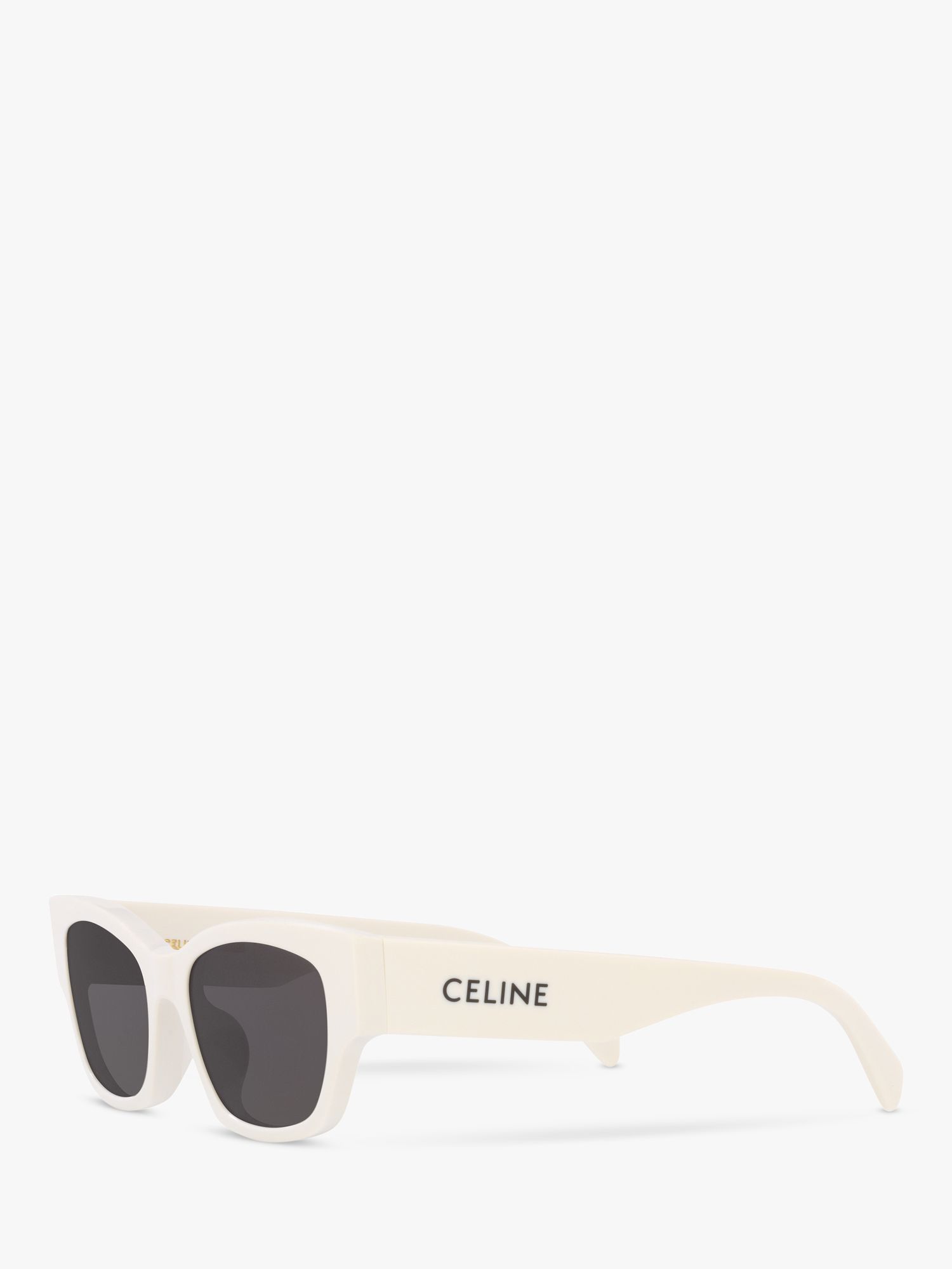 Celine CL40197U Women's Cat's Eye Sunglasses, Ivory/Grey at John Lewis ...