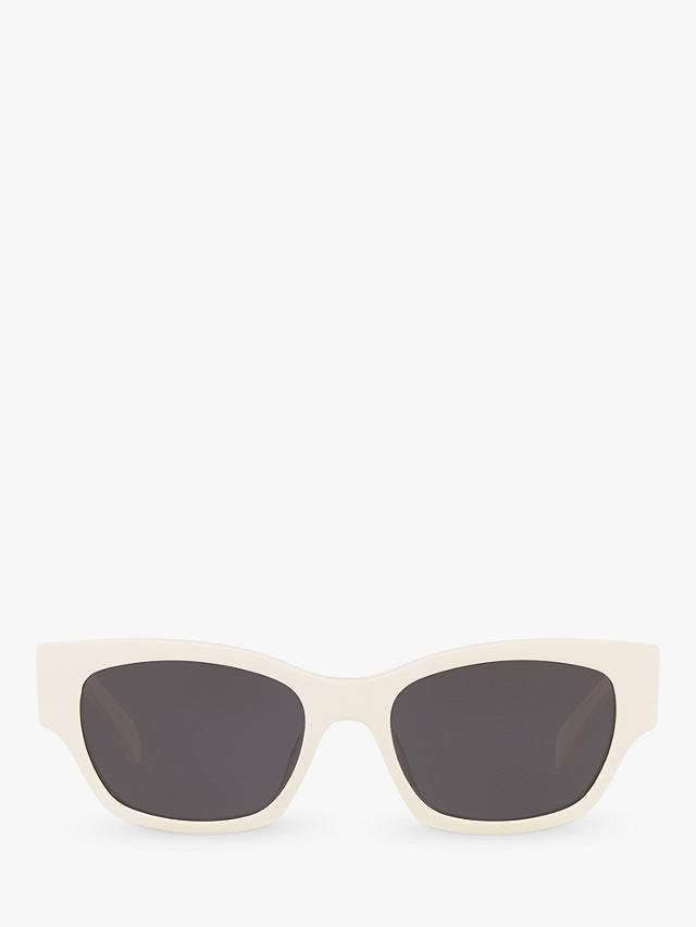 Celine CL40197U Women's Cat's Eye Sunglasses, Ivory/Grey