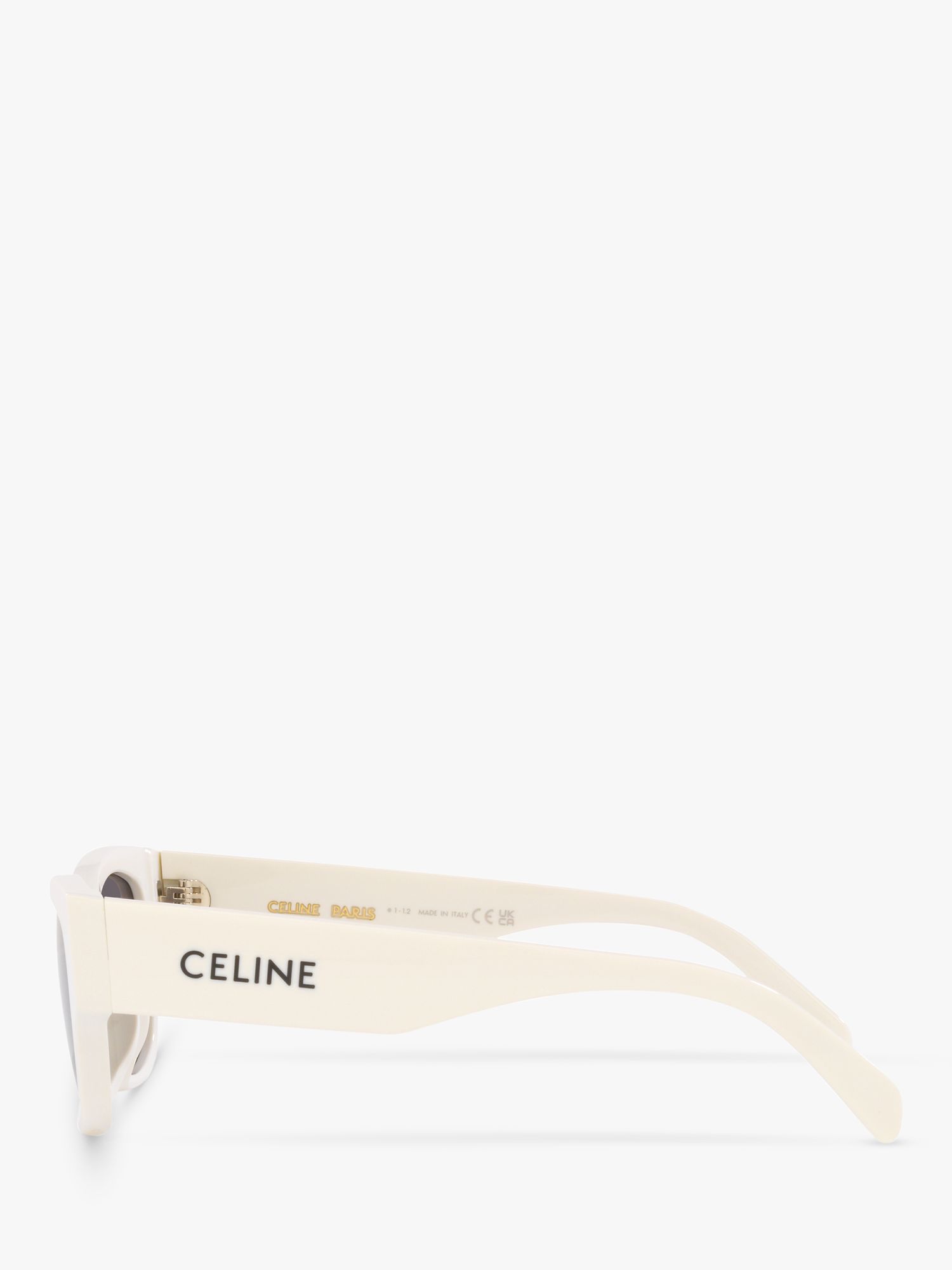 Celine CL40197U Women's Cat's Eye Sunglasses, Ivory/Grey