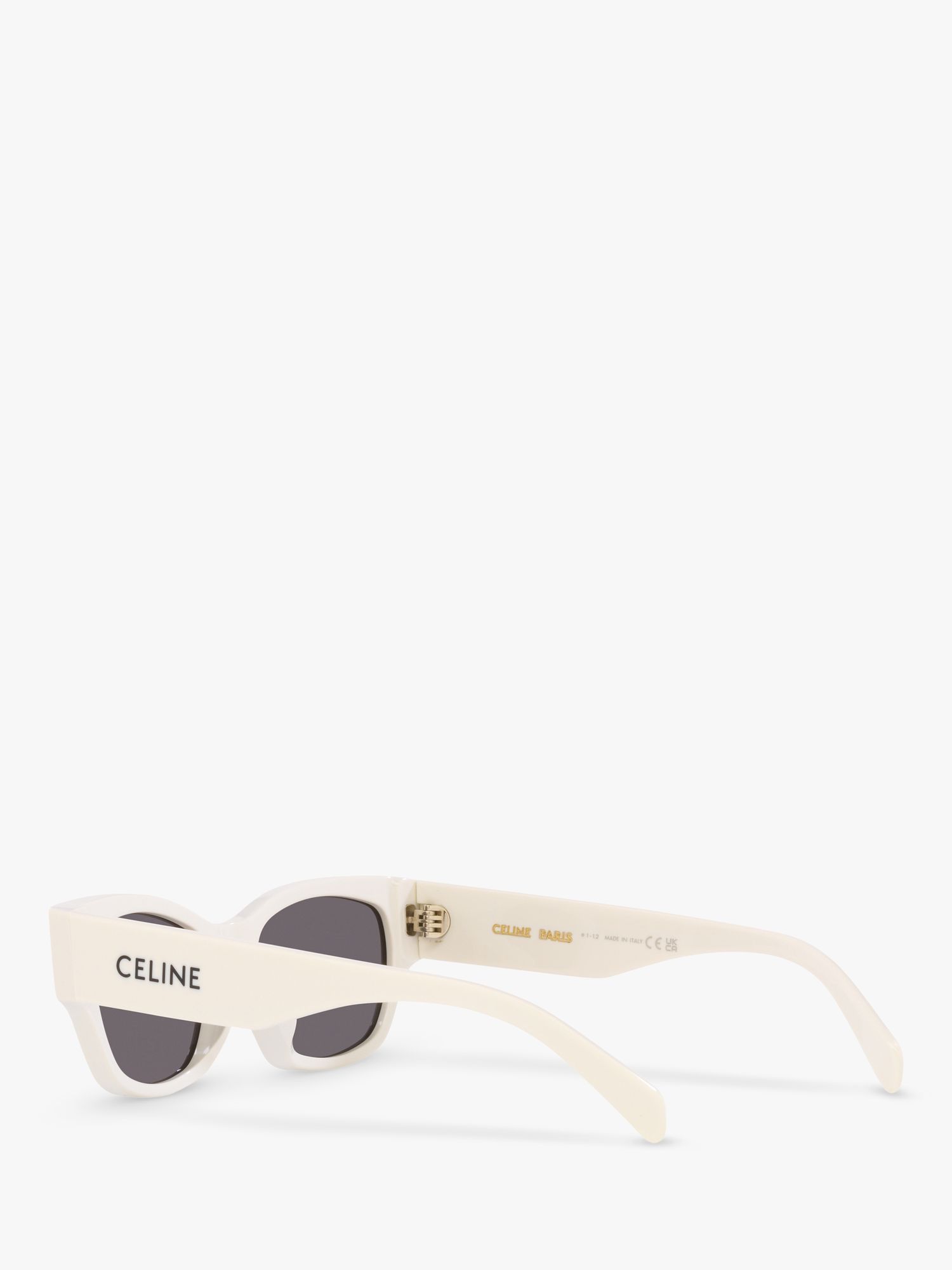 Celine CL40197U Women's Cat's Eye Sunglasses, Ivory/Grey at John Lewis ...