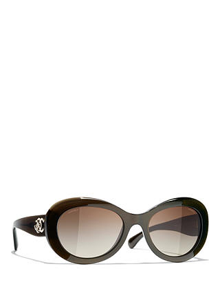 CHANEL Oval Sunglasses CH5469B Iridescent Brown/Brown Gradient