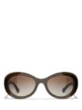 CHANEL Oval Sunglasses CH5469B Iridescent Brown/Brown Gradient