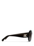 CHANEL Oval Sunglasses CH5469B Iridescent Brown/Brown Gradient