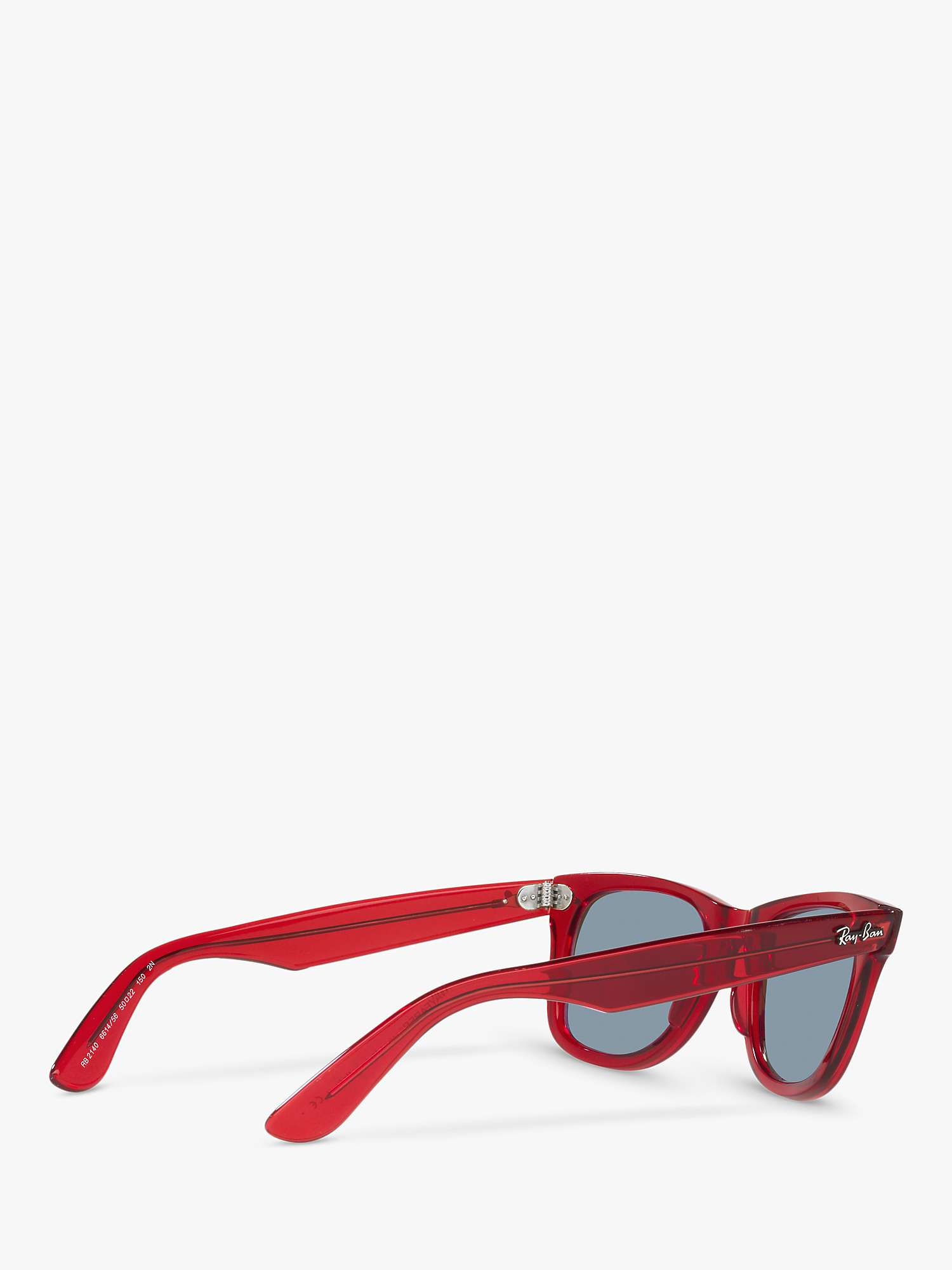 Ray-Ban RB2140 Unisex Original Wayfarer Sunglasses, Transparent Red ...