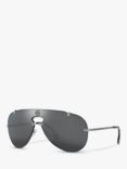 Versace VE2243 Men's Pilot Sunglasses, Gunmetal