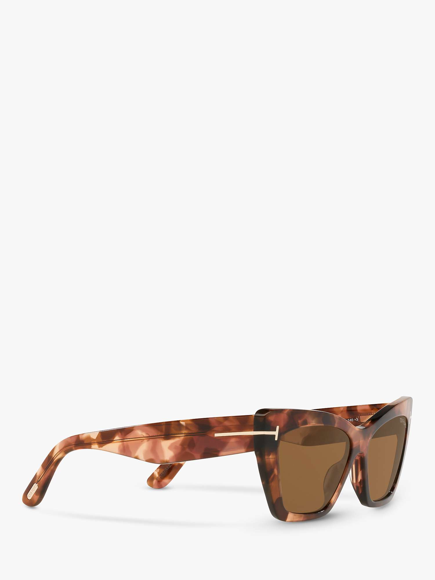 Buy TOM FORD FT0871 Women's Wyatt Cat's Eye Sunglasses, Tortoise/Brown Online at johnlewis.com