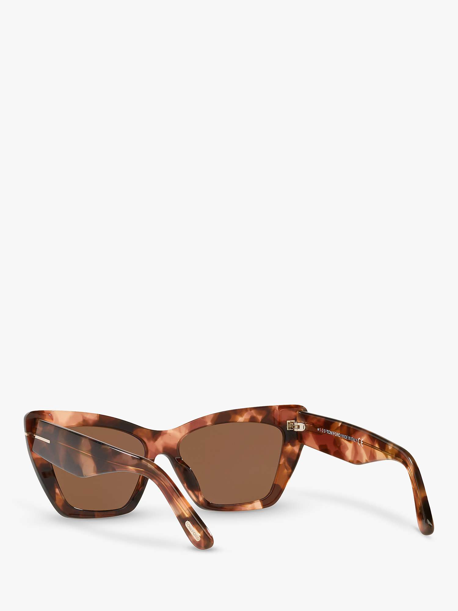 Buy TOM FORD FT0871 Women's Wyatt Cat's Eye Sunglasses, Tortoise/Brown Online at johnlewis.com