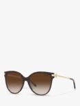 Tiffany & Co TF4193B Women's Oval Sunglasses, Havana/Brown Gradient