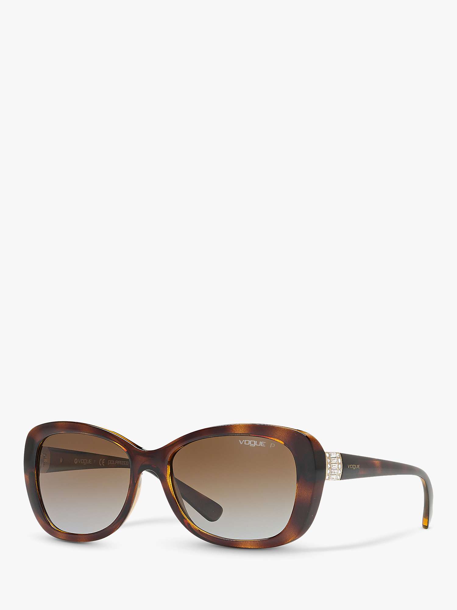 Buy Vogue VO2943SB Women's Polarised Butterfly Sunglasses, Dark Tortoise/Brown Gradient Online at johnlewis.com
