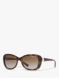 Vogue VO2943SB Women's Polarised Butterfly Sunglasses, Dark Tortoise/Brown Gradient