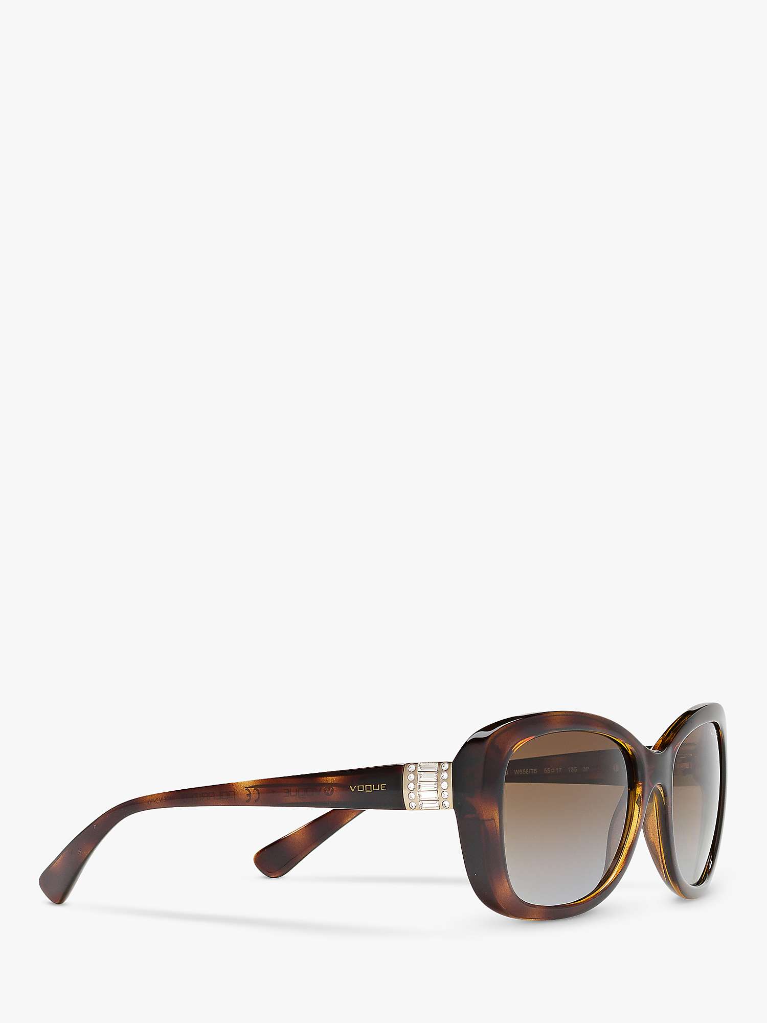Buy Vogue VO2943SB Women's Polarised Butterfly Sunglasses, Dark Tortoise/Brown Gradient Online at johnlewis.com