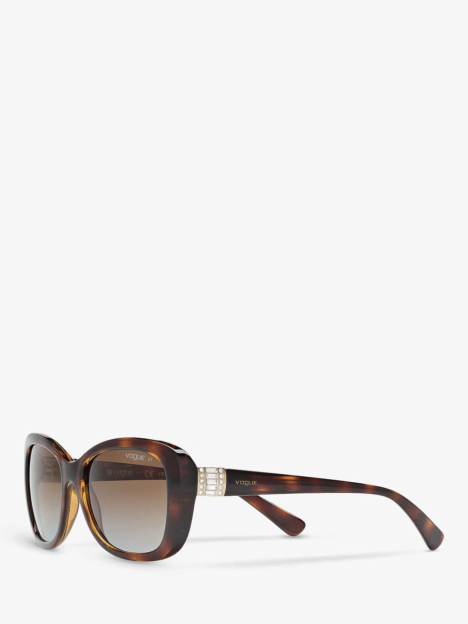 Buy Vogue VO2943SB Women's Polarised Butterfly Sunglasses, Dark Tortoise/Brown Gradient Online at johnlewis.com