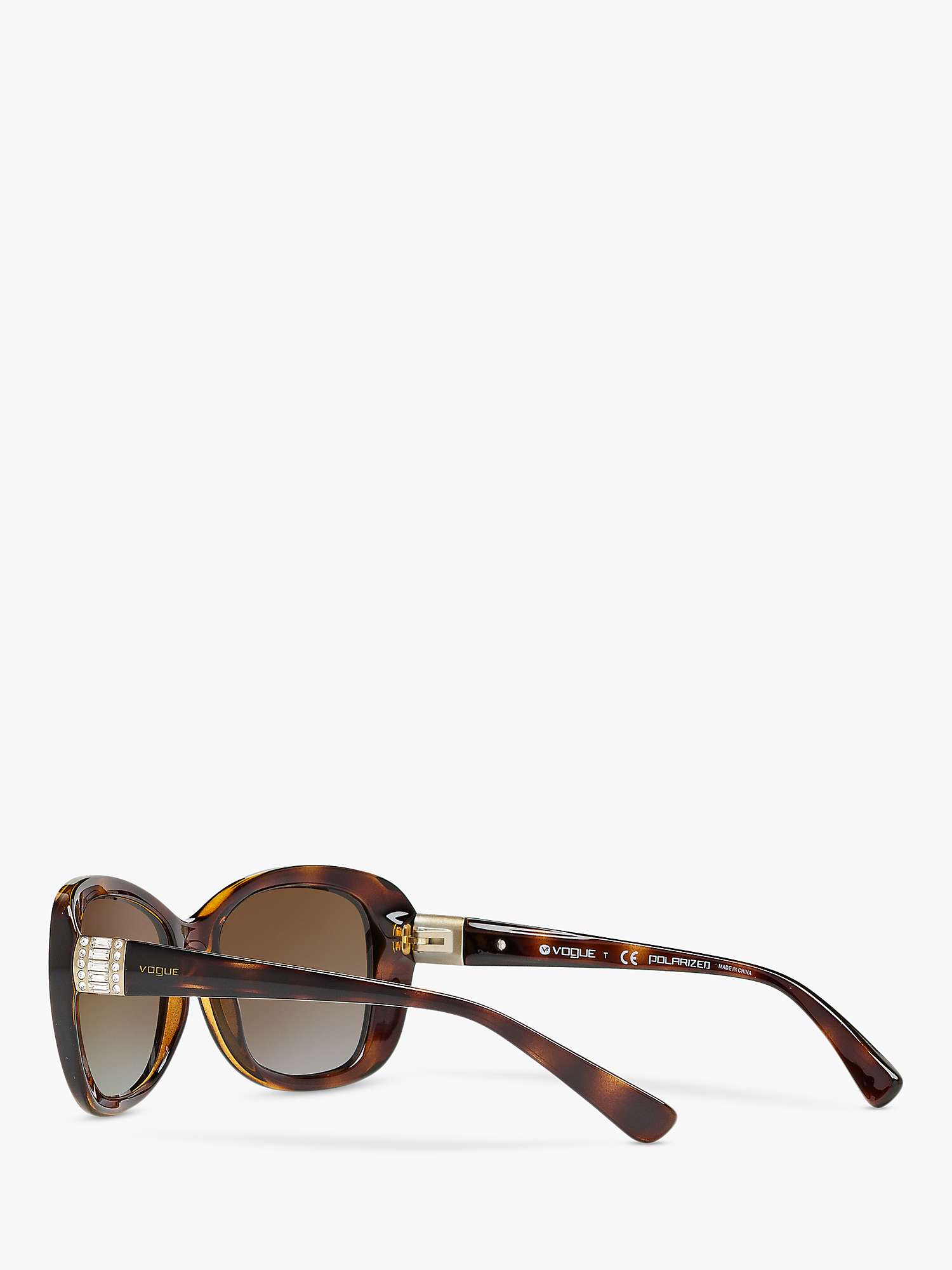 Buy Vogue VO2943SB Women's Polarised Butterfly Sunglasses, Dark Tortoise/Brown Gradient Online at johnlewis.com