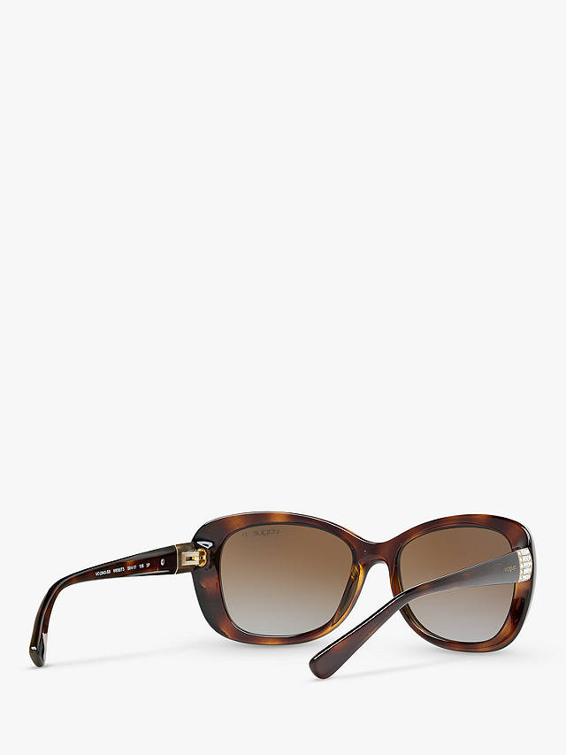 Vogue VO2943SB Women's Polarised Butterfly Sunglasses, Dark Tortoise/Brown Gradient