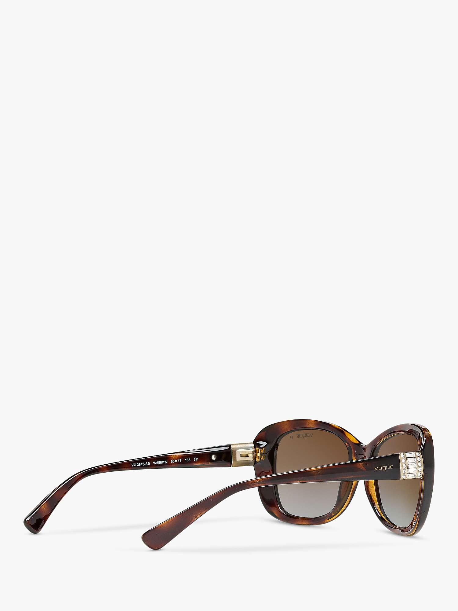 Buy Vogue VO2943SB Women's Polarised Butterfly Sunglasses, Dark Tortoise/Brown Gradient Online at johnlewis.com