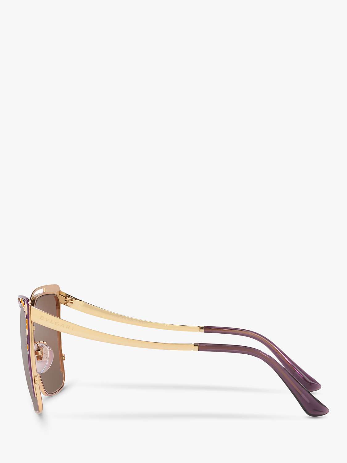 Buy BVLGARI BV6179 Women's Butterfly Sunglasses, Gold/Purple Gradient Online at johnlewis.com
