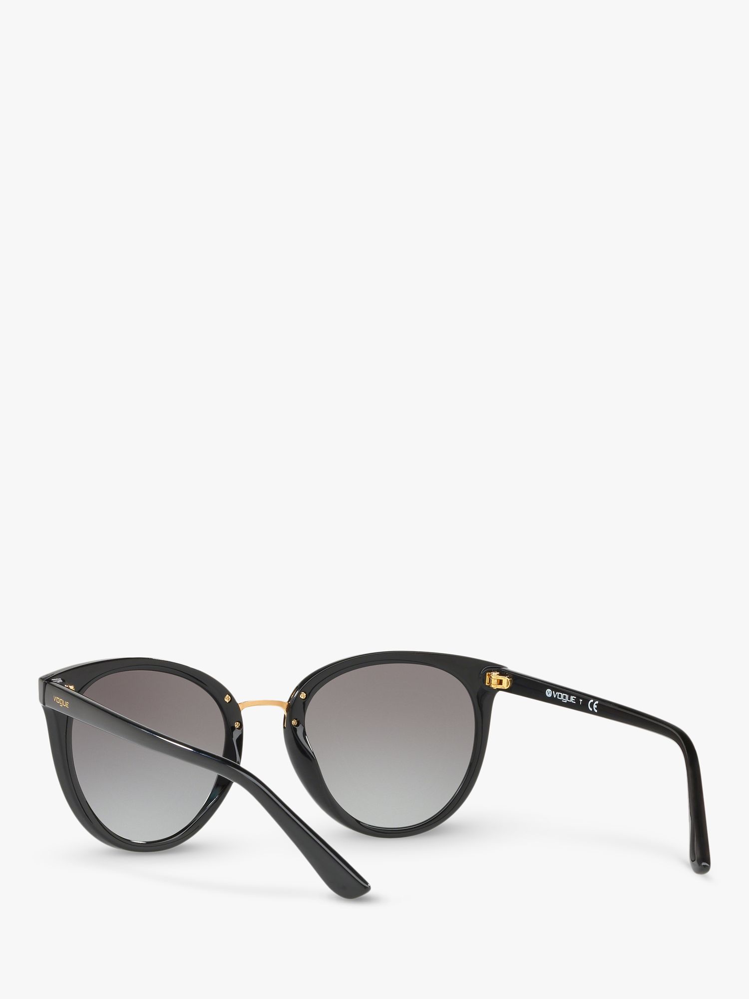 Vogue VO5230S Women's Butterfly Sunglasses, Black/Grey Gradient