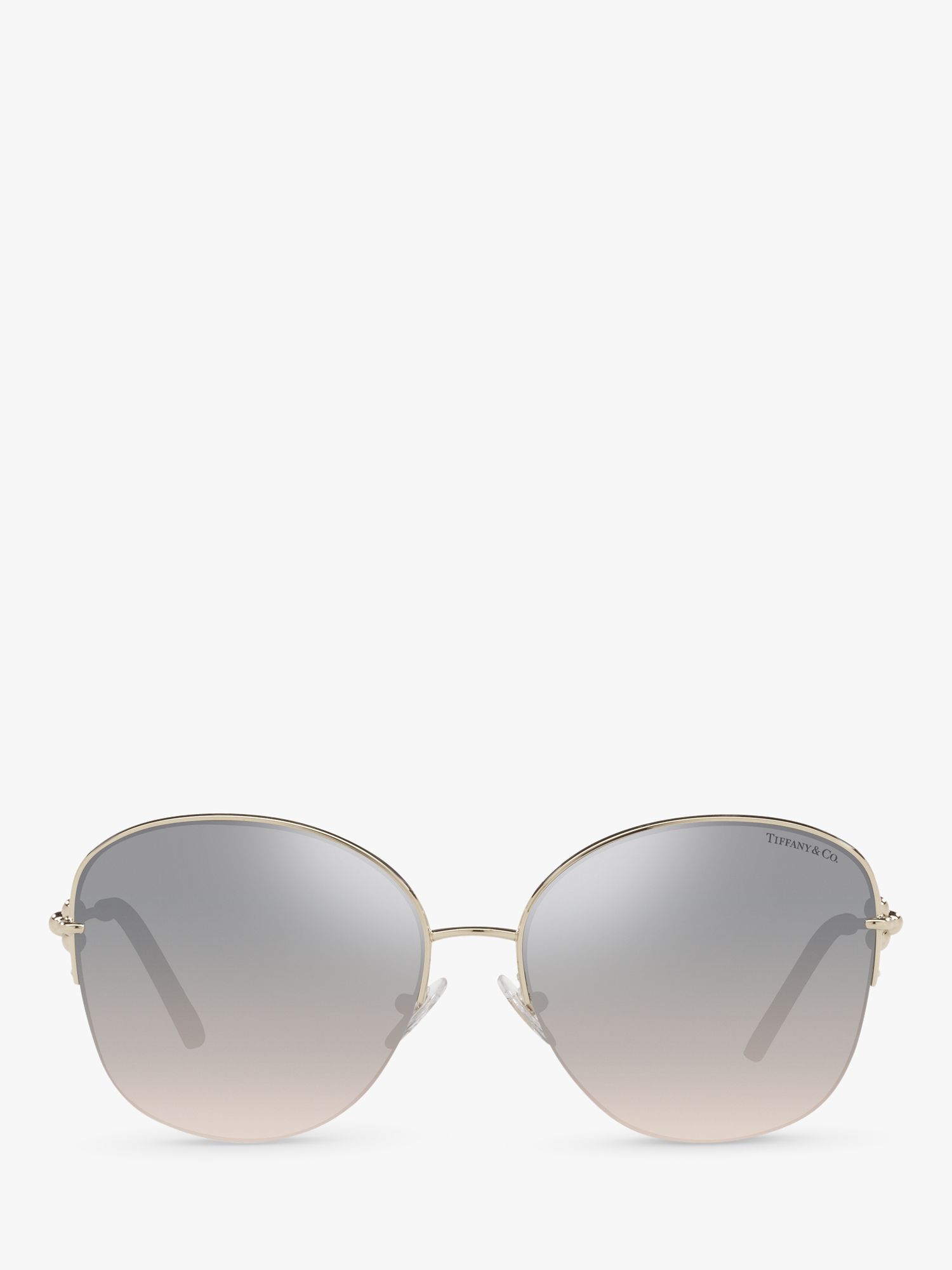 Tiffany & Co TF3082 Women's Pillow Shape Sunglasses, Pale Gold/Blue ...