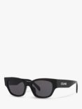 Celine CL40197U Women's Cat's Eye Sunglasses, Black/Grey