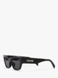 Celine CL40197U Women's Cat's Eye Sunglasses, Black/Grey